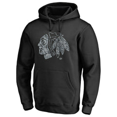 NHL Chicago Blackhawks Static Logo Pullover Hoodie - Black