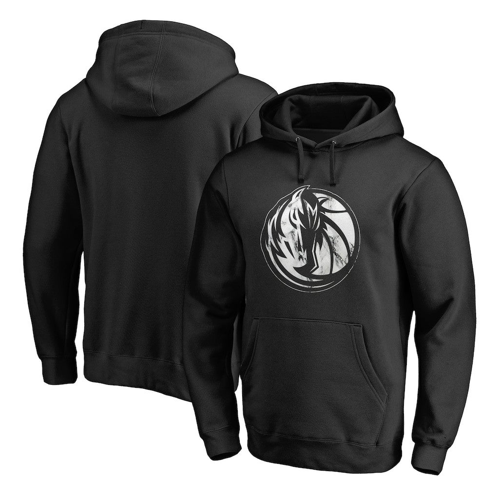 Dallas Mavericks Marble Logo Pullover Hoodie Black