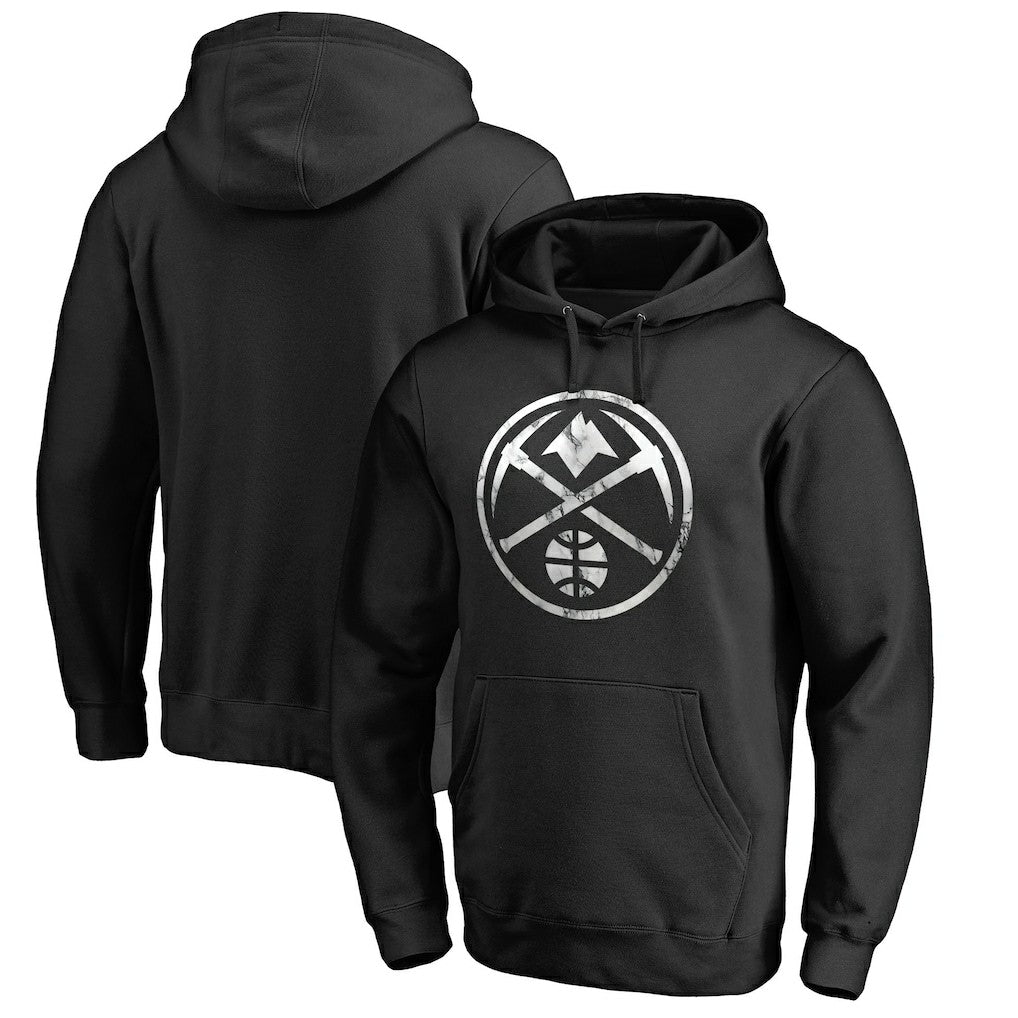 Denver Nuggets Marble Logo Pullover Hoodie Black
