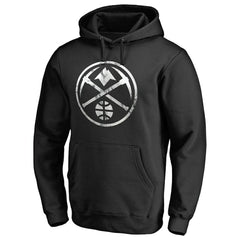 Denver Nuggets Marble Logo Pullover Hoodie Black