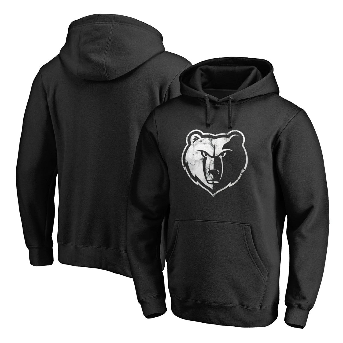 Memphis Grizzlies Marble Logo Pullover Hoodie Black