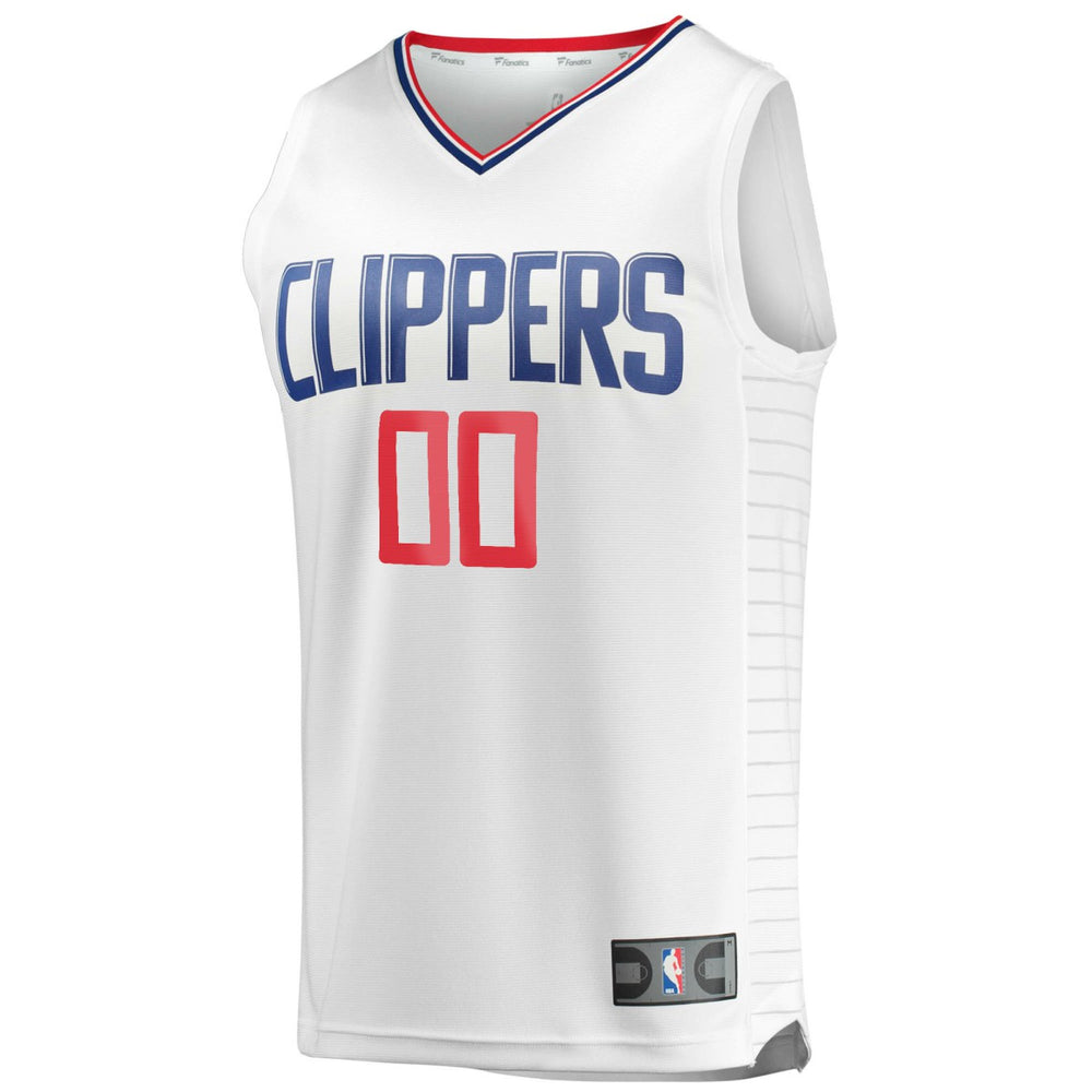 LA Clippers Youth Fast Break Custom Replica Jersey White Association Edition