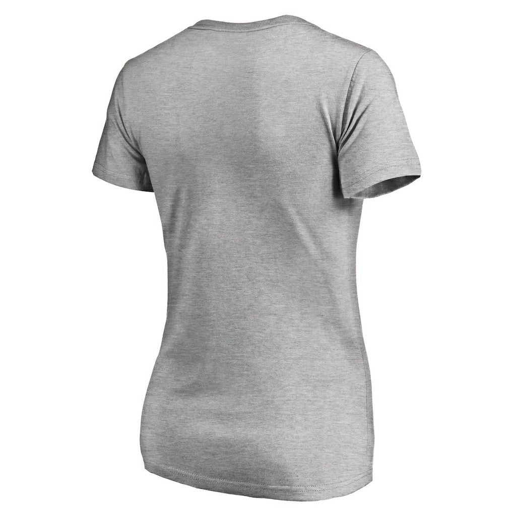 Brooklyn Nets Women's Primary Logo V-Neck T-Shirt Ash
