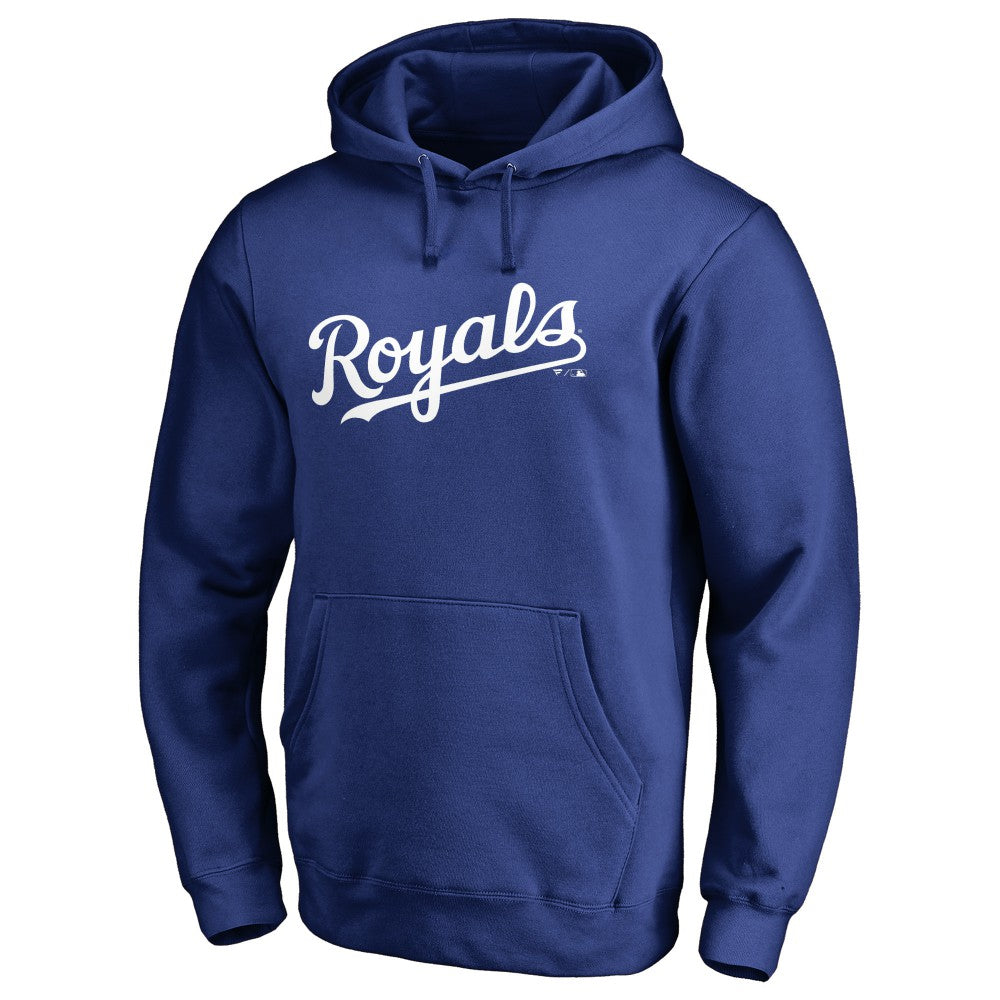 Kansas City Royals Official Wordmark Fitted Pullover Hoodie - Royal Hoodies