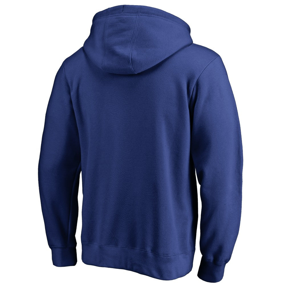 New York Mets Official Wordmark Fitted Pullover Hoodie - Royal Hoodies