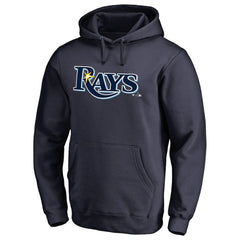 Tampa Bay Rays Official Wordmark Fitted Pullover Hoodie - Navy Hoodies