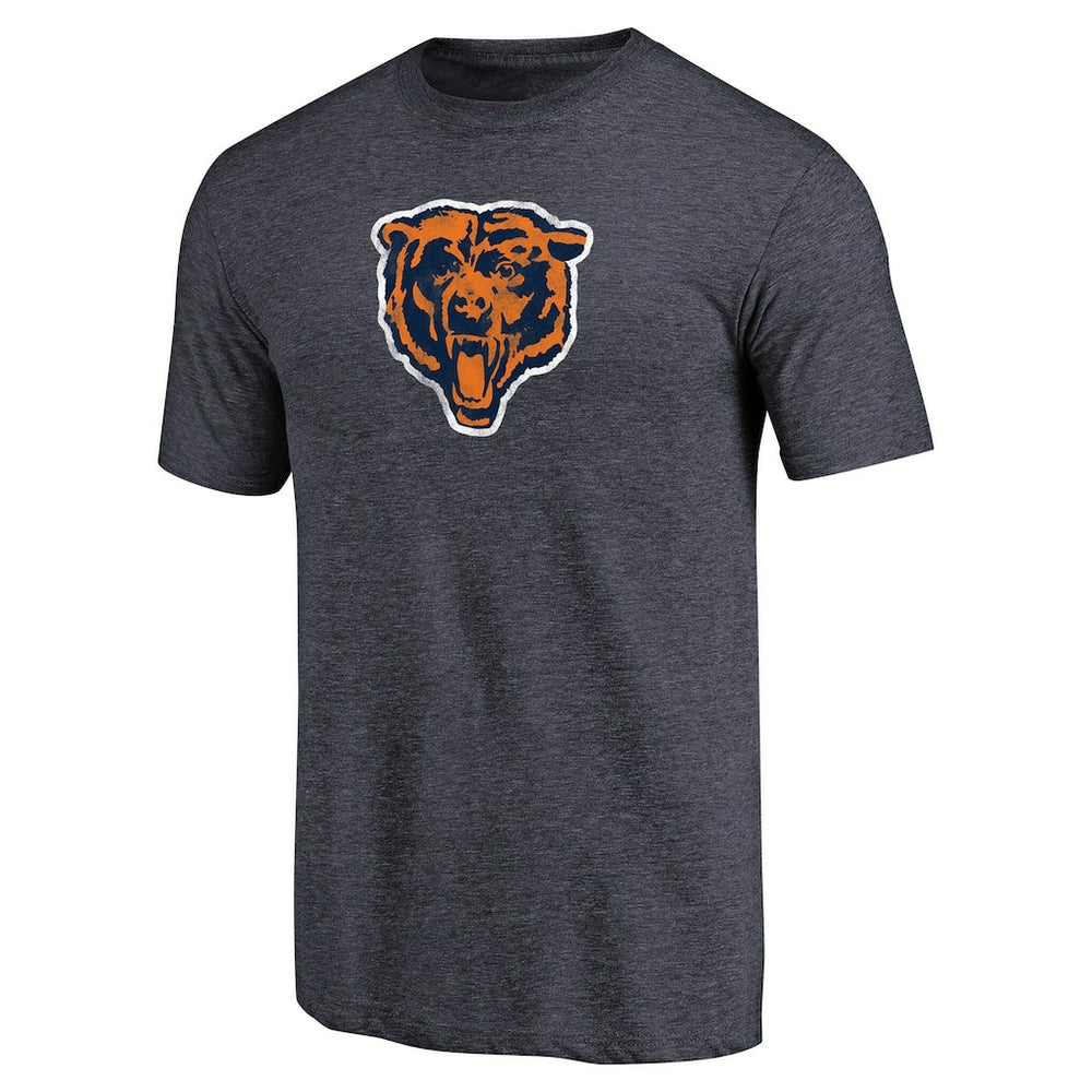 Chicago Bears Throwback Logo Tri-Blend T-Shirt Navy
