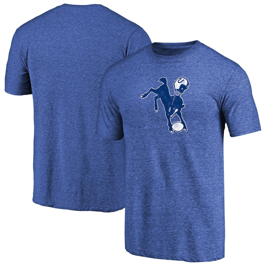 Indianapolis Colts Throwback Logo Tri-Blend T-Shirt Royal