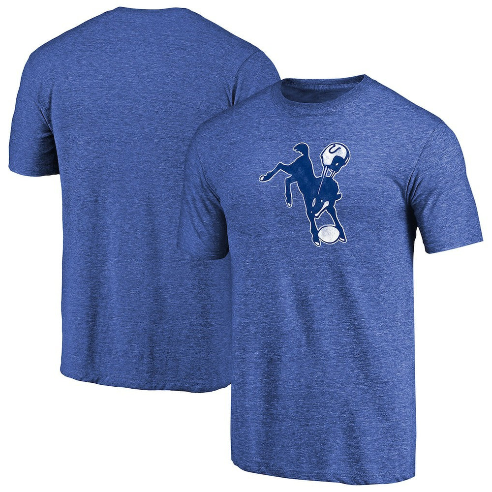 Indianapolis Colts Throwback Logo Tri-Blend T-Shirt Royal
