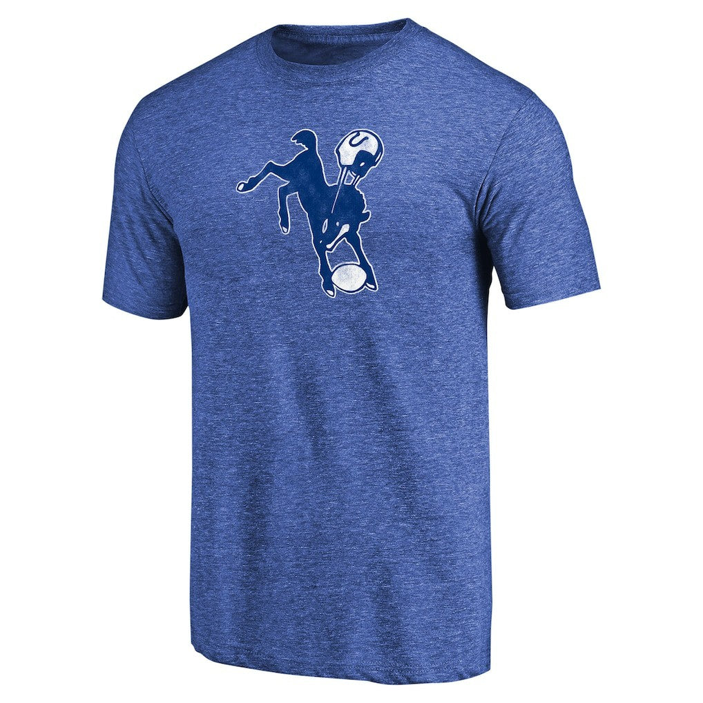 Indianapolis Colts Throwback Logo Tri-Blend T-Shirt Royal
