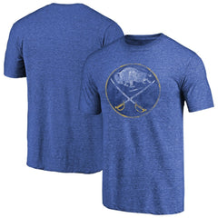 NHL Buffalo Sabres Throwback Vintage Logo Tri-Blend T-Shirt - Royal
