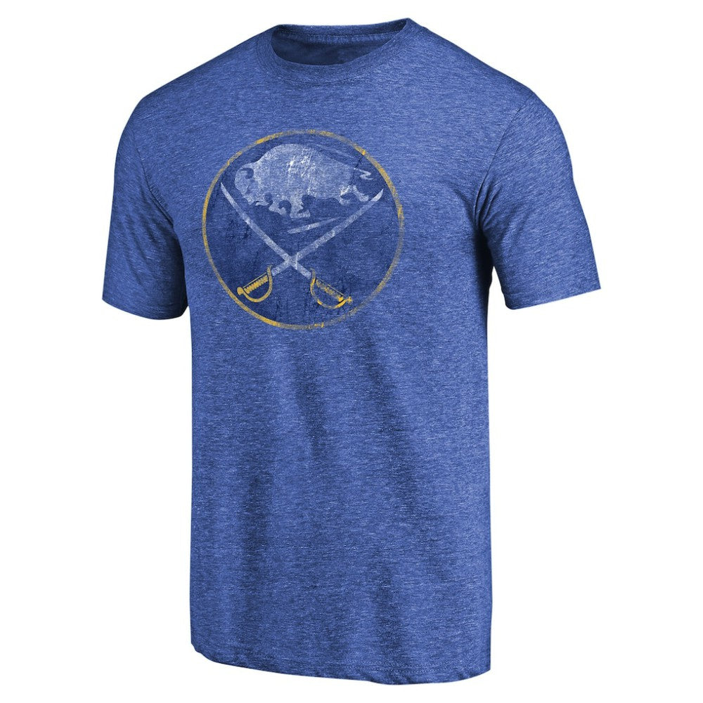 NHL Buffalo Sabres Throwback Vintage Logo Tri-Blend T-Shirt - Royal