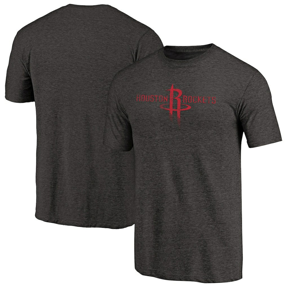 Houston Rockets Distressed Logo Tri-Blend T-Shirt Black