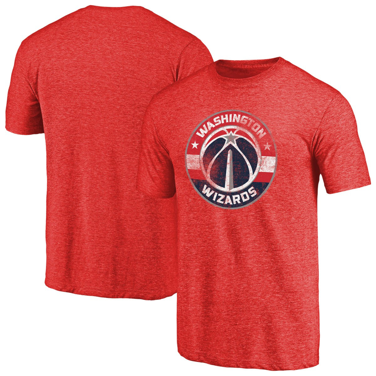 Washington Wizards Distressed Logo Tri-Blend T-Shirt Red