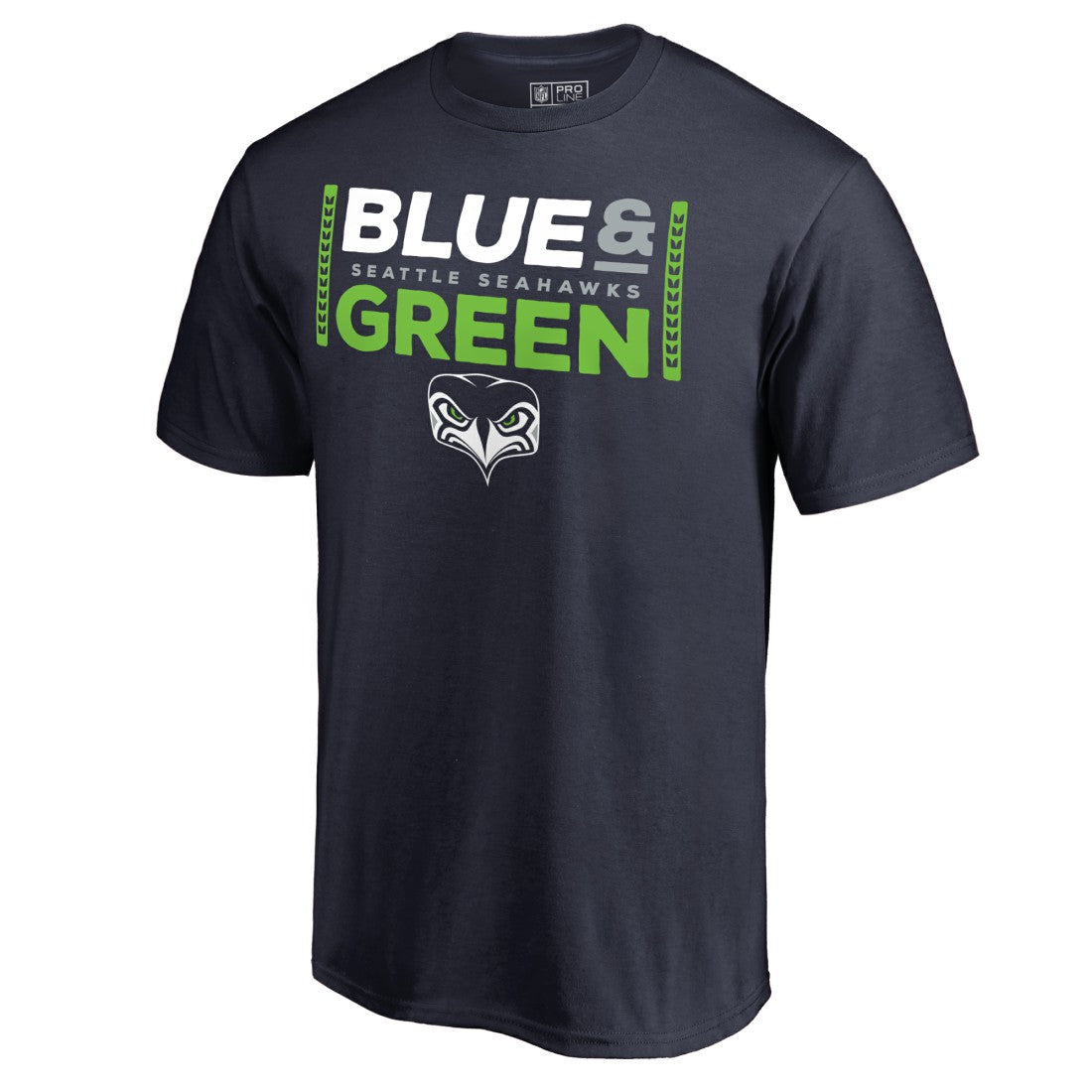 Seattle Seahawks Alternate Team Logo Gear Blue & Green T-Shirt College Navy