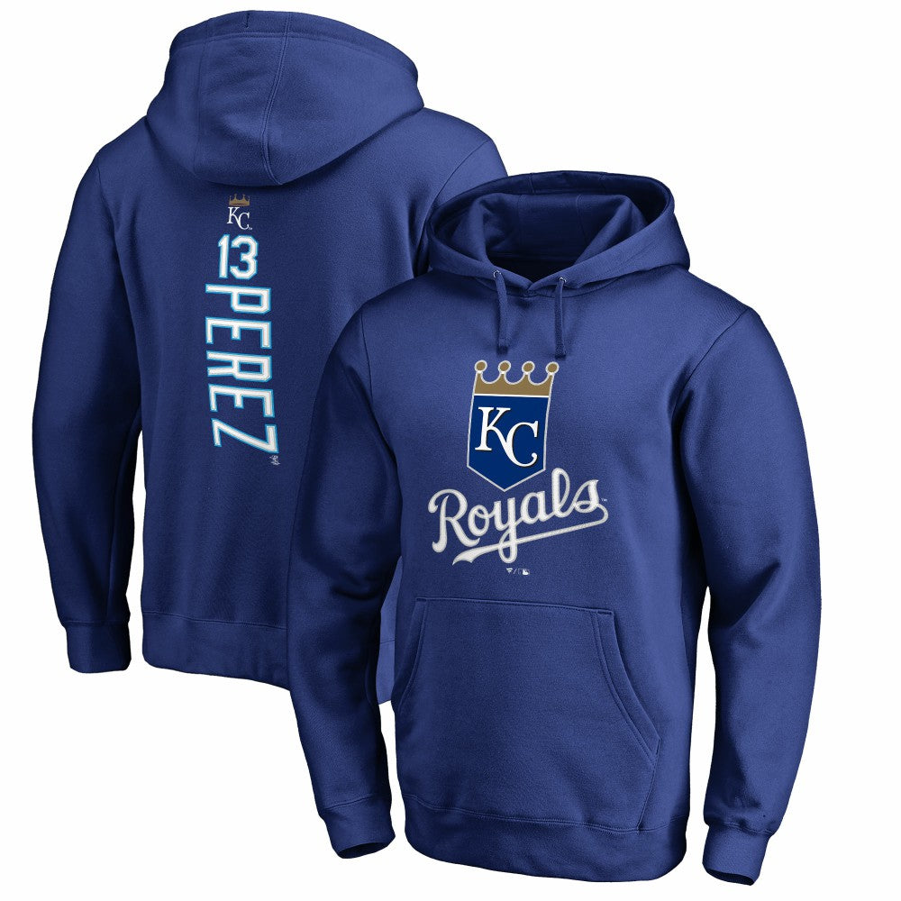 Salvador Perez Kansas City Royals Backer Pullover Hoodie - Royal Hoodies