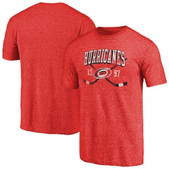 NHL Carolina Hurricanes Vintage Collection Line Shift Tri-Blend T-Shirt - Red
