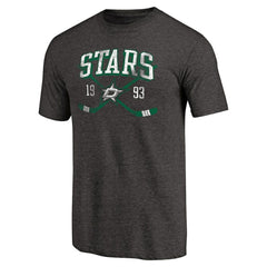 NHL Dallas Stars Vintage Collection Line Shift Tri-Blend T-Shirt - Black