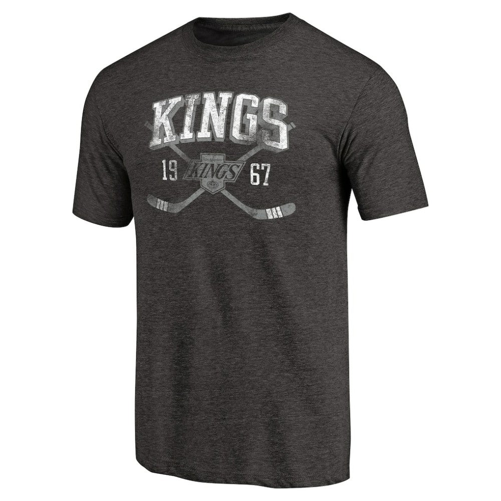 NHL Los Angeles Kings Vintage Collection Line Shift Tri-Blend T-Shirt - Black