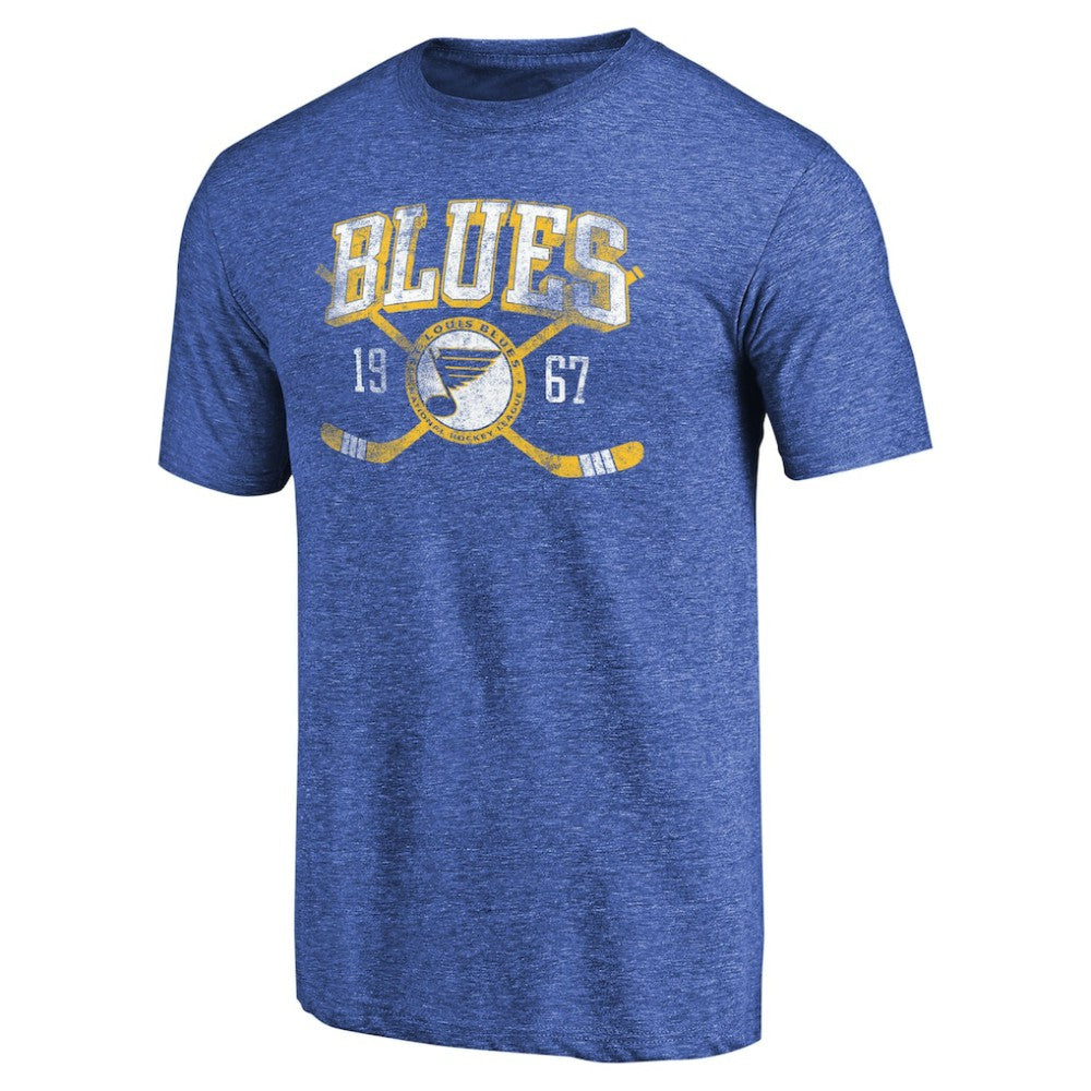 NHL St. Louis Blues Vintage Collection Line Shift Tri-Blend T-Shirt - Royal