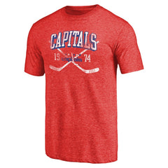 NHL Washington Capitals Vintage Collection Line Shift Tri-Blend T-Shirt - Red