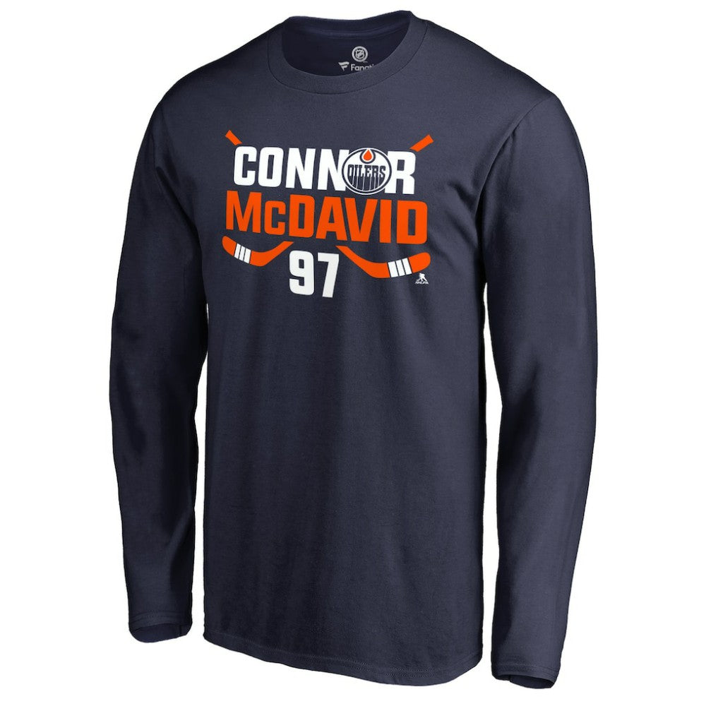 NHL Connor McDavid Edmonton Oilers Hometown Collection CM97 Long Sleeve T-Shirt - Navy