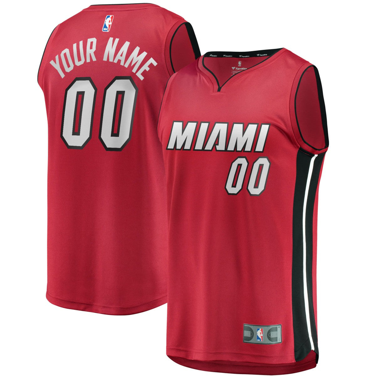 Miami Heat Youth Fast Break Replica Custom Jersey Red Statement Edition