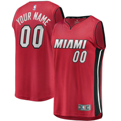 Miami Heat Youth Fast Break Replica Custom Jersey Red Statement Edition