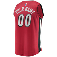 Miami Heat Youth Fast Break Replica Custom Jersey Red Statement Edition