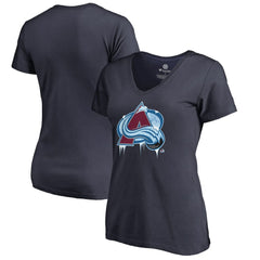 NHL Colorado Avalanche Women's Fan Favorite Team Slogan V-Neck T-Shirt - Navy