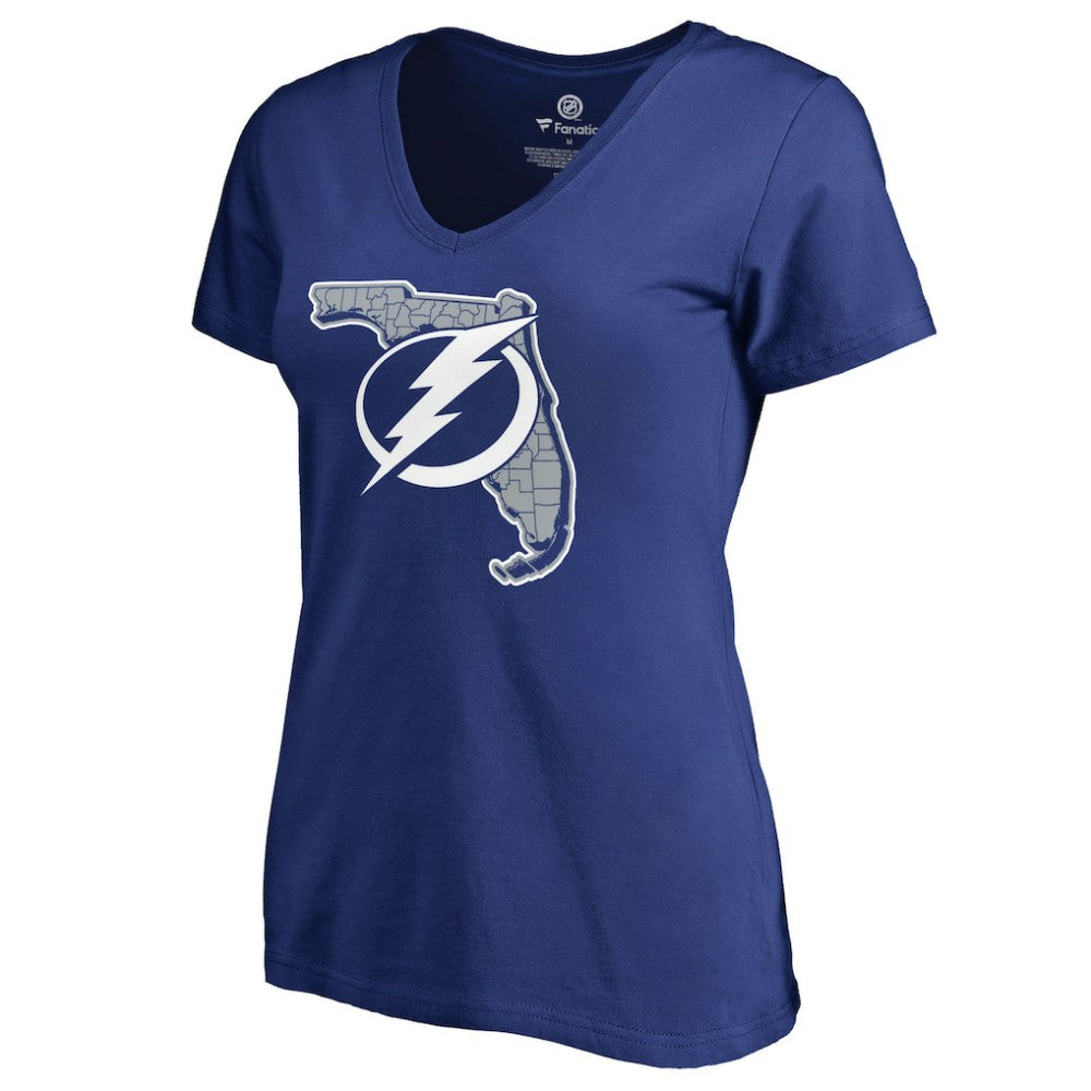 NHL Tampa Bay Lightning Women's State Fan Favorite Team Slogan V-Neck T-Shirt - Blue