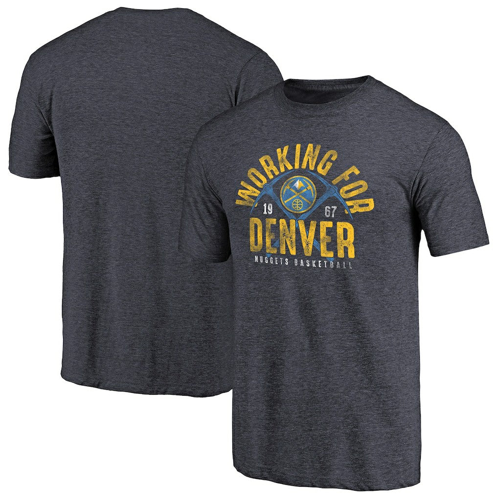 Denver Nuggets Working for Denver Hometown Collection Tri-Blend T-Shirt Navy