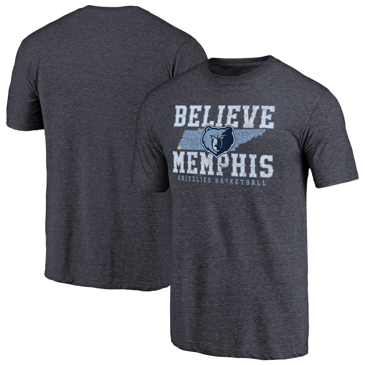 Memphis Grizzlies Believe Memphis Hometown Collection Tri-Blend T-Shirt Navy