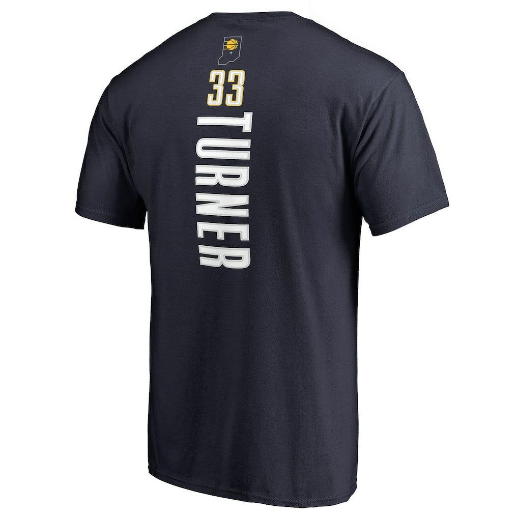 Myles Turner Indiana Pacers Backer Name and Number T-Shirt Navy