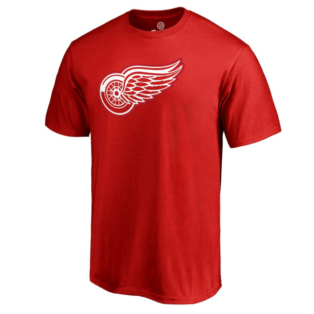 NHL Dylan Larkin Detroit Red Wings Team Logo Backer Name & Number T-Shirt - Red