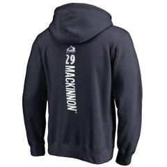 NHL Nathan MacKinnon Colorado Avalanche Backer Name & Number Pullover Hoodie - Navy
