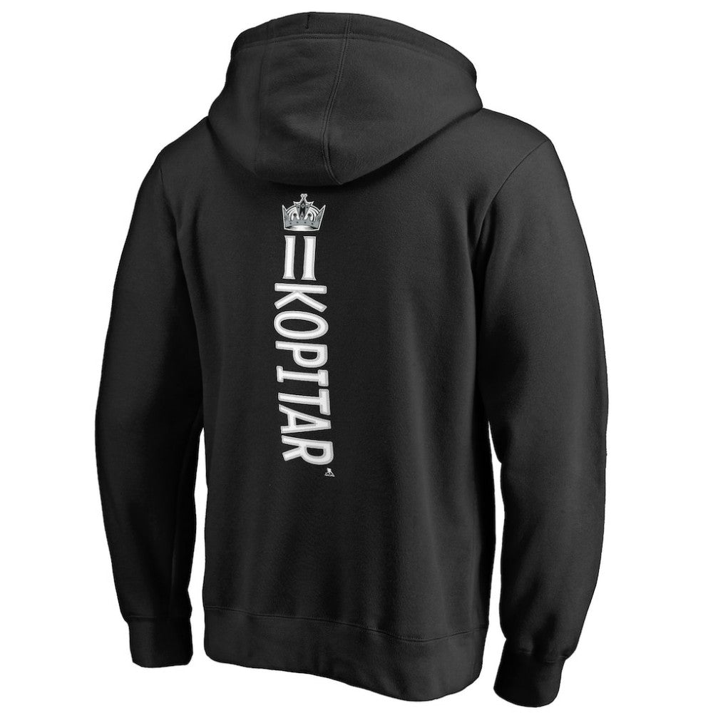 NHL Anze Kopitar Los Angeles Kings Backer Name & Number Pullover Hoodie - Black