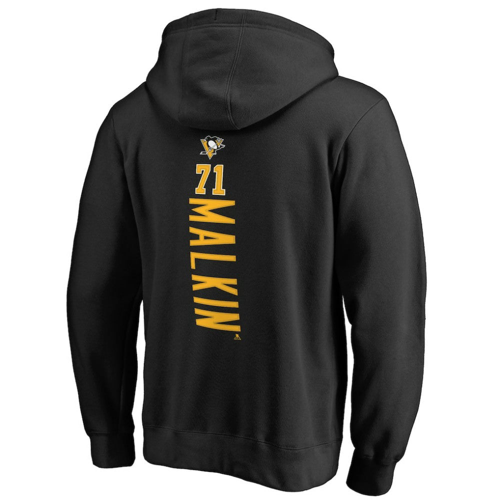 NHL Evgeni Malkin Pittsburgh Penguins Backer Name & Number Pullover Hoodie - Black