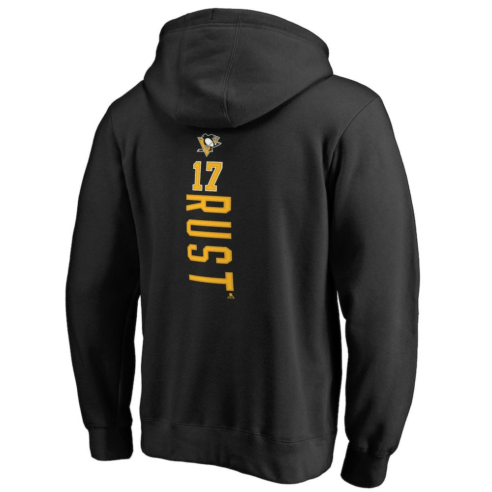 NHL Bryan Rust Pittsburgh Penguins Backer Name & Number Pullover Hoodie - Black