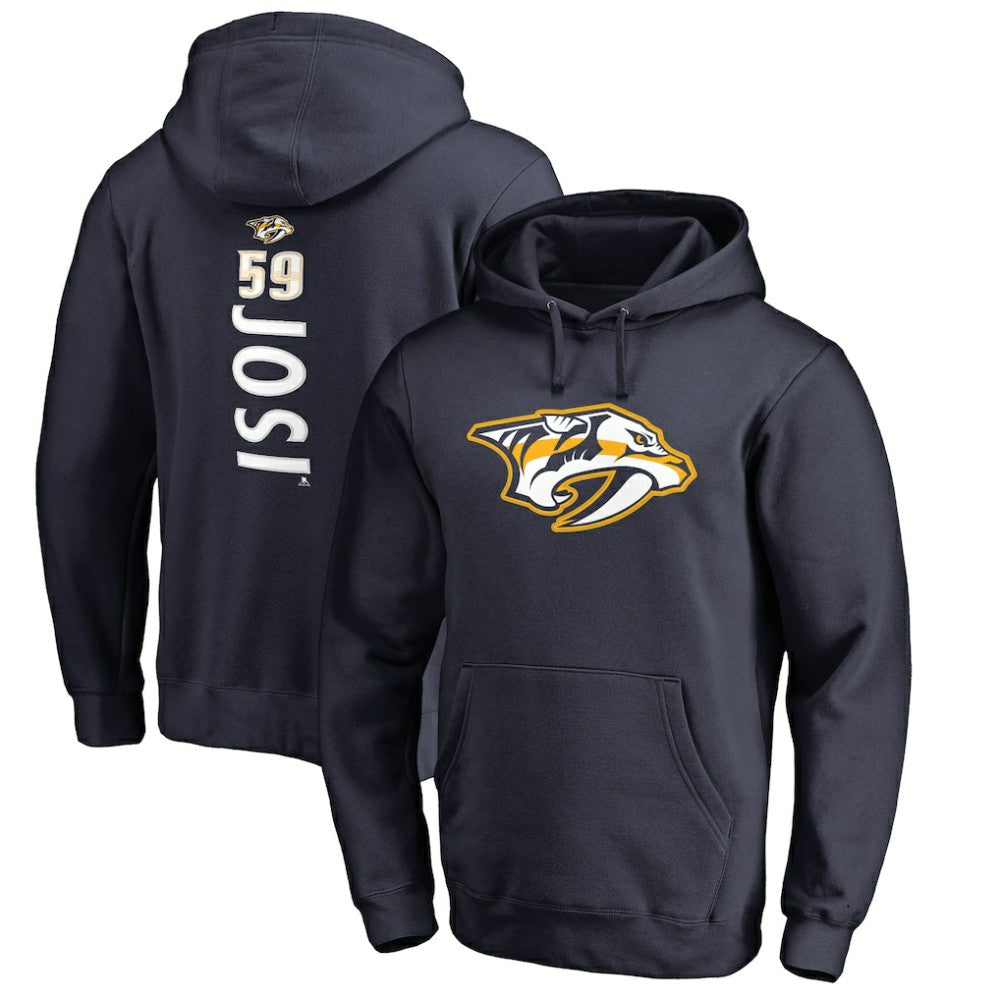 NHL Roman Josi Nashville Predators Backer Name & Number Pullover Hoodie - Navy
