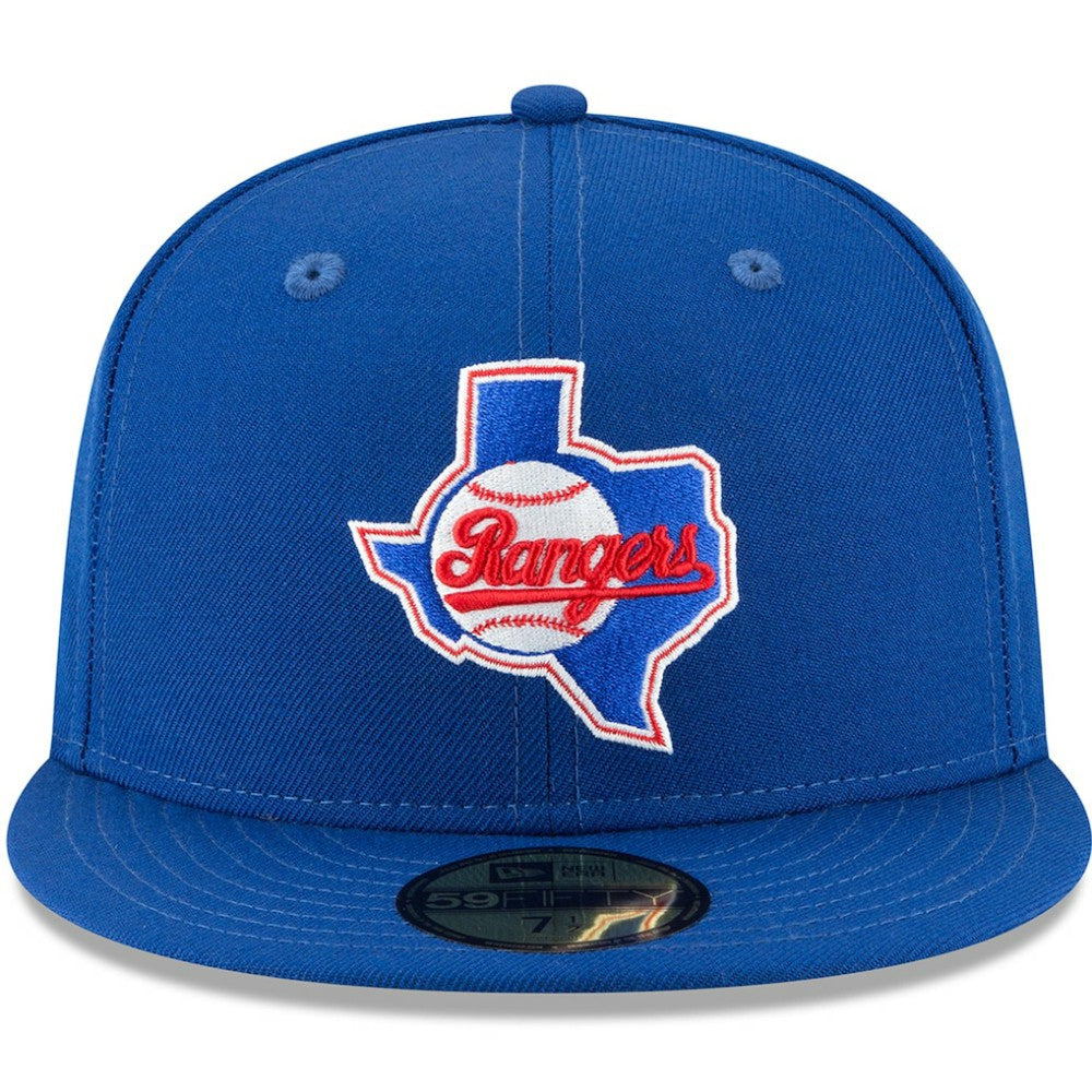 Texas Rangers New Era Cooperstown Collection Wool 59FIFTY Fitted Hat - Blue Hats