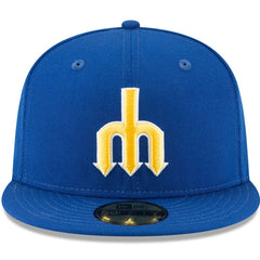 Seattle Mariners New Era Cooperstown Collection Wool 59FIFTY Fitted Hat - Blue Hats