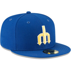 Seattle Mariners New Era Cooperstown Collection Wool 59FIFTY Fitted Hat - Blue Hats