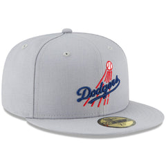 Los Angeles Dodgers New Era Cooperstown Collection Wool 59FIFTY Fitted Hat - Gray Hats