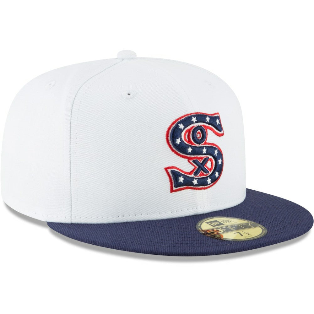 Chicago White Sox New Era Cooperstown Collection Wool 59FIFTY Fitted Hat - White Hats