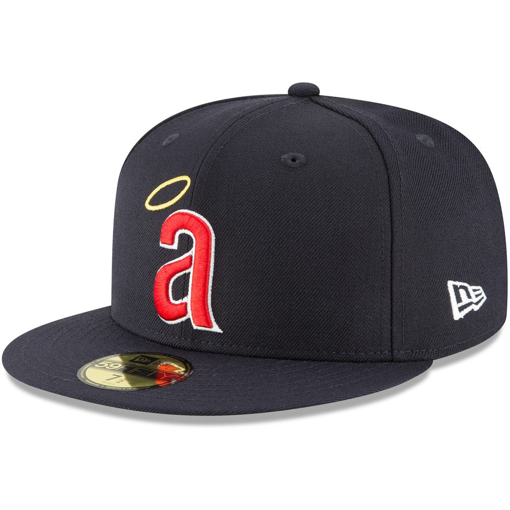 California Angels New Era Cooperstown Collection Wool 59FIFTY Fitted Hat - Navy Hats
