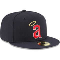 California Angels New Era Cooperstown Collection Wool 59FIFTY Fitted Hat - Navy Hats