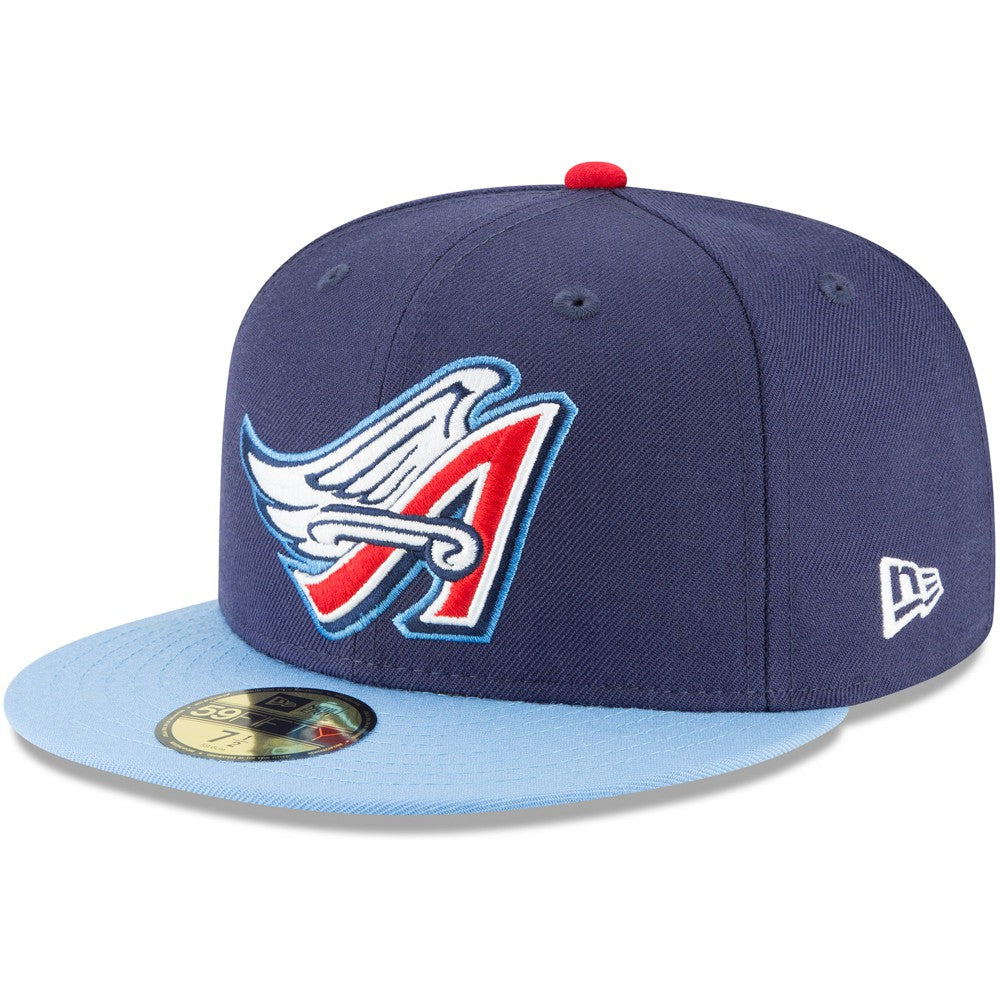 California Angels New Era Cooperstown Collection Wool 59FIFTY Fitted Hat - Navy Hats