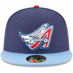 California Angels New Era Cooperstown Collection Wool 59FIFTY Fitted Hat - Navy Hats