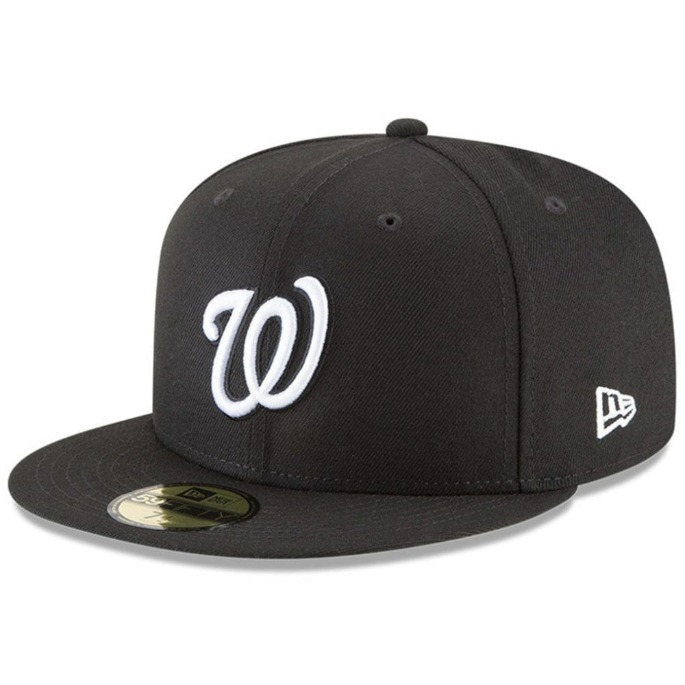 Washington Nationals New Era 59FIFTY Fitted Hat - Black Hats